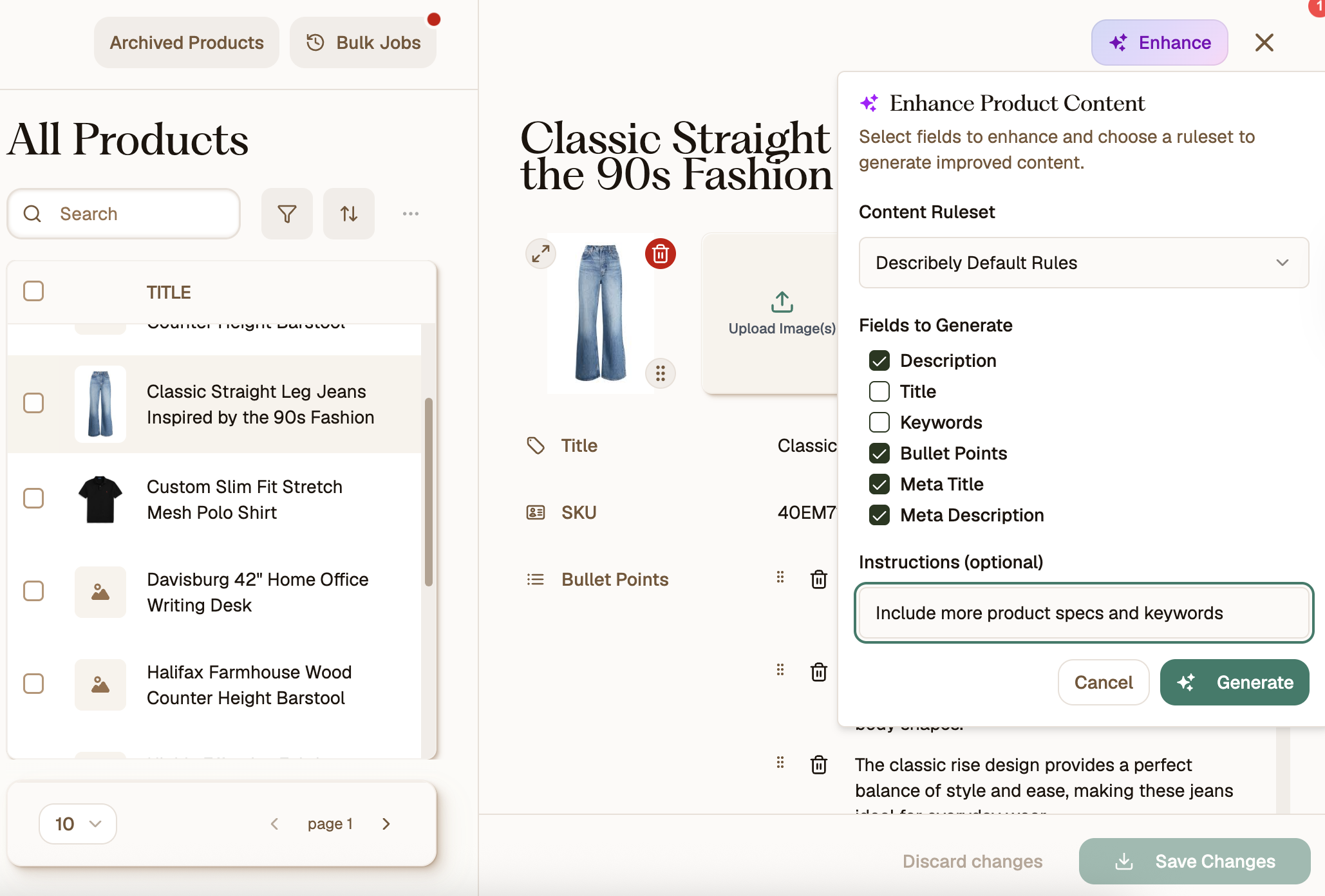 product editor